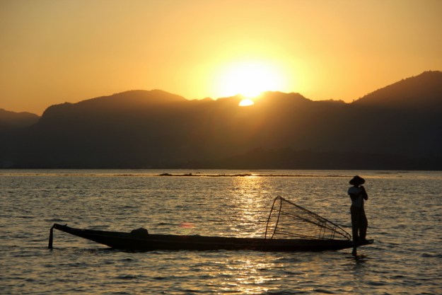 Sunset on Inle Lake